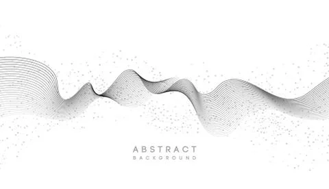 Abstract vector background, black wave for design brochure, website, flyer. Stock Illustration