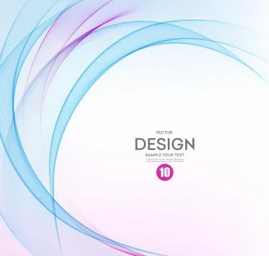 Abstract vector background, blue and purple wavy Stock Illustration