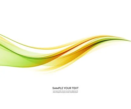 Abstract vector background, blue green wavy Stock Illustration