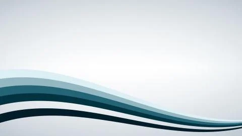 Abstract vector background, blue horizontal waved lines for brochure, website Stock Illustration