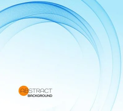 Abstract vector background, blue wavy Stock Illustration