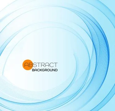 Abstract vector background, blue wavy Stock Illustration