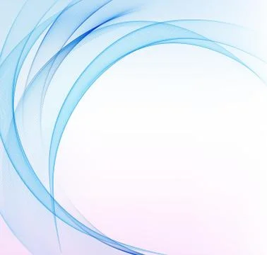 Abstract vector background, blue wavy Stock Illustration