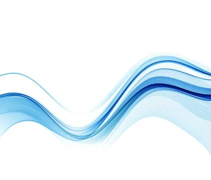 Abstract vector background, blue wavy Stock Illustration