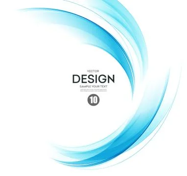 Abstract vector background, blue wavy Stock Illustration