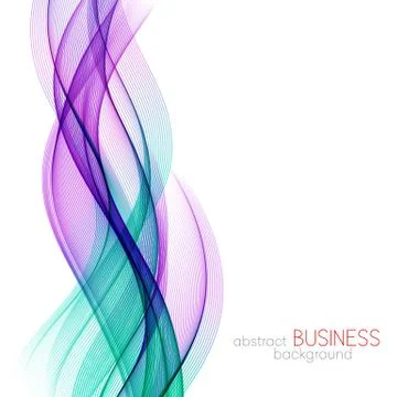 Abstract vector background, blue wavy Stock Illustration