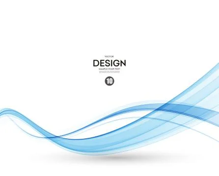 Abstract vector background, blue wavy Stock Illustration