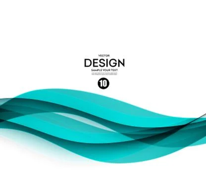 Abstract vector background, blue wavy Stock Illustration