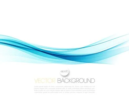 Abstract vector background, blue wavy Stock Illustration