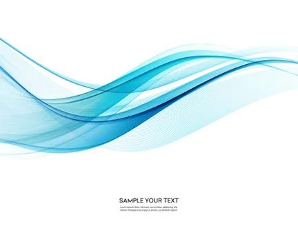 Abstract vector background, blue wavy Illustrazione stock