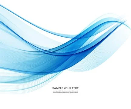 Abstract vector background, blue wavy Stock Illustration