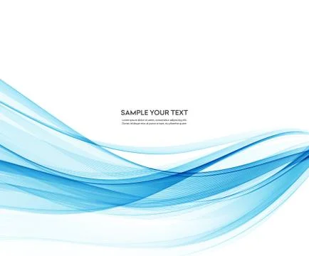 Abstract vector background, blue wavy Stock Illustration