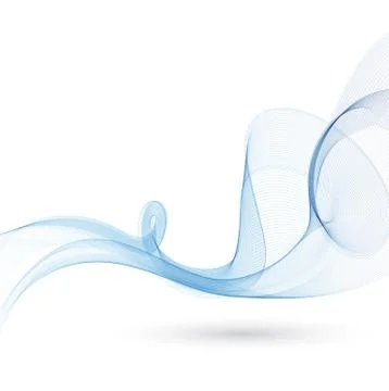 Abstract vector background, blue wavy Stock Illustration