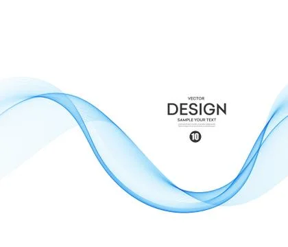 Abstract vector background, blue wavy Stock Illustration