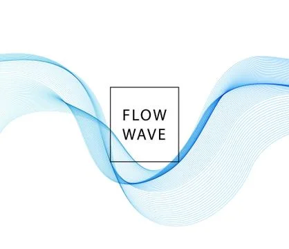 Abstract vector background, blue wavy Illustrazione stock