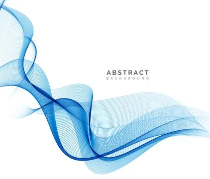 Abstract vector background, blue wavy Illustrazione stock