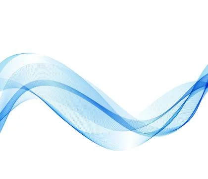 Abstract vector background, blue wavy Stock Illustration