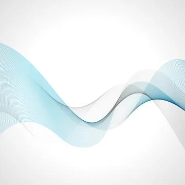 Abstract vector background, blue wavy Stock Illustration