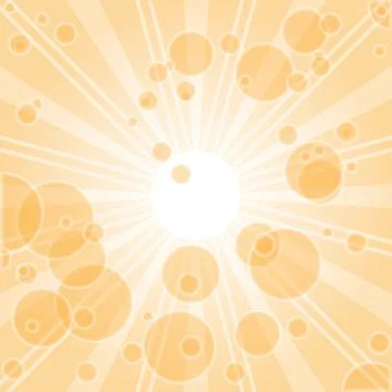 Abstract vector background with bubbles in orange color. Stock Illustration
