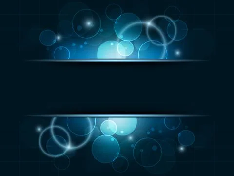 Abstract vector background with bubbles, shiny effect and stripe for your tex Stock Illustration