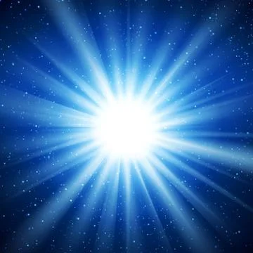 Abstract vector background with burst in space Stock Illustration