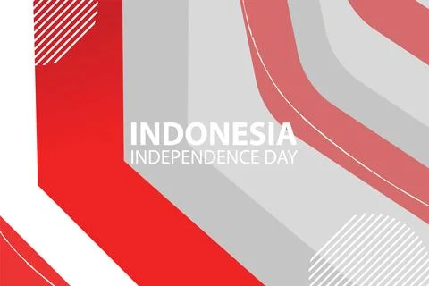 Abstract vector background celebrating Indonesia Independence Day with smoo.. Stock Illustration