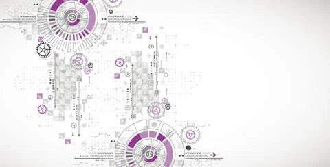 Abstract vector background. Circle technology or science concept. 스톡 일러스트