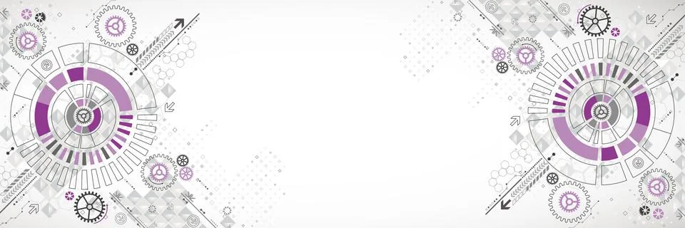 Abstract vector background. Circle technology or science concept. Stock Illustration