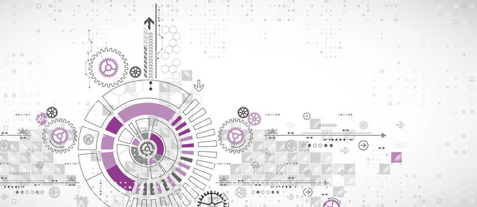 Abstract vector background. Circle technology or science concept. Stock Illustration