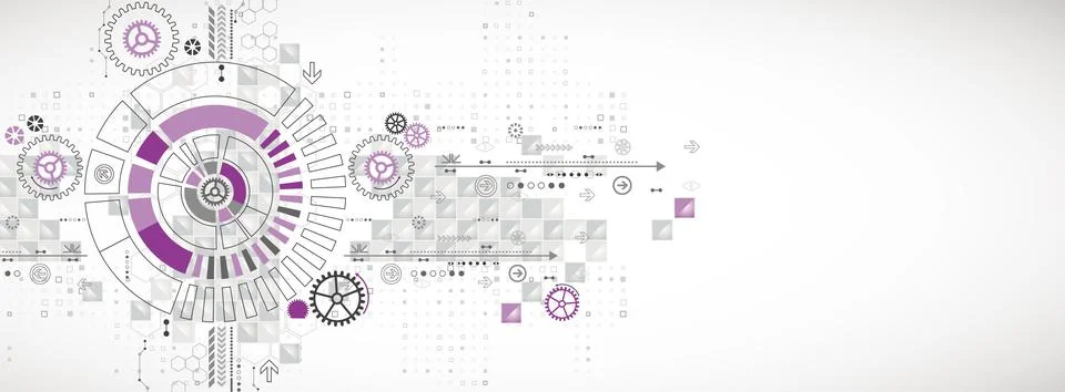 Abstract vector background. Circle technology or science concept. Stock Illustration