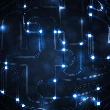 Abstract vector background, circuit board form of ball, technology illustration Stockillustratie