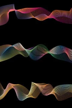 Abstract vector background, color flow waved lines smooth wave Illustrazione stock