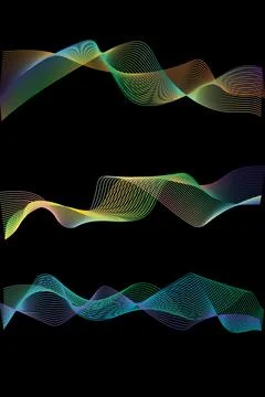 Abstract vector background, color flow waved lines smooth wave Stock Illustration