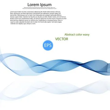Abstract vector background, color transparent waved lines for brochure, website Stock Illustration