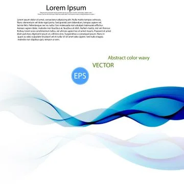Abstract vector background, color transparent waved lines for brochure, website Stock Illustration