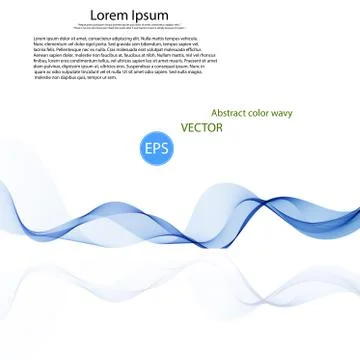 Abstract vector background, color transparent waved lines for brochure, website Illustrazione stock