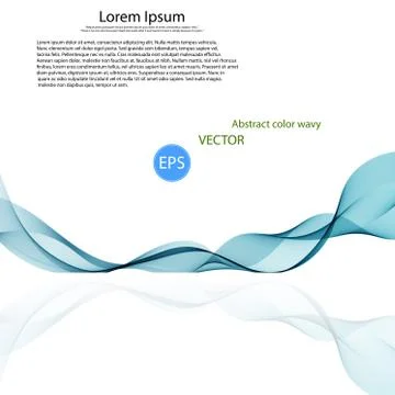 Abstract vector background, color transparent waved lines for brochure, website Stock Illustration