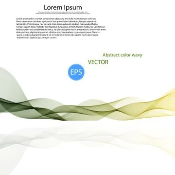 Abstract vector background, color transparent waved lines for brochure, website Illustrazione stock