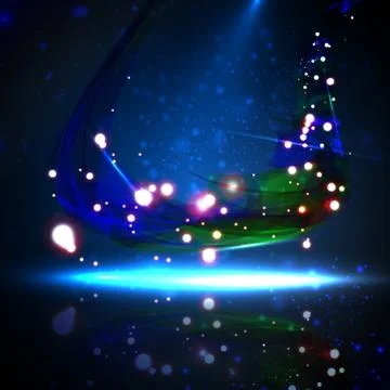 Abstract vector background. Creative dynamic element, shiny space illustration Stock Illustration