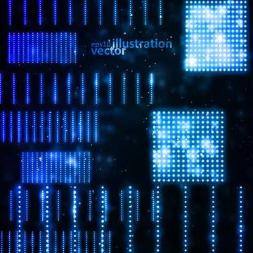 Abstract vector background, creative technology, light neon Illustrations eps10 Illustrazione stock