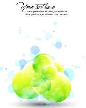 Abstract Vector Background Design - Colorful Transparent Spheres, Orbs Stock-Illustration
