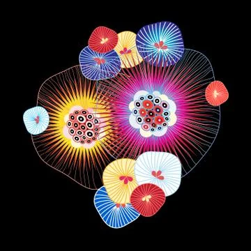 Abstract vector background with different elements Stock Illustration