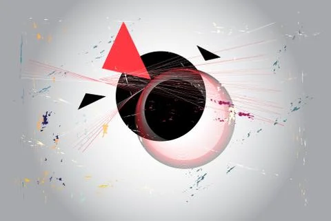 Abstract vector background with different geometric elements Illustrazione stock