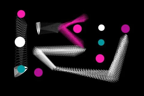 Abstract vector background with different geometric elements Stock Illustration