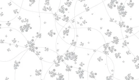 Abstract vector background featuring white floral leaf patterns and delicate Stock Illustration