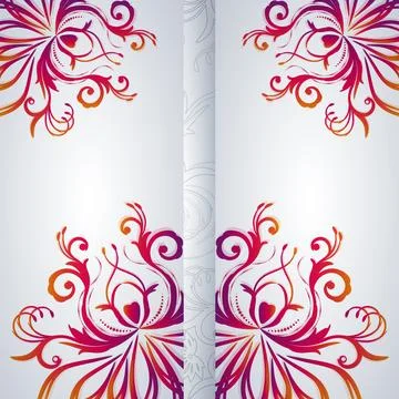 Abstract vector background with floral item. Stock Photos