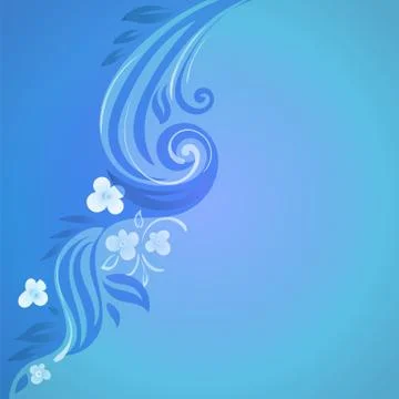 Abstract vector background with flowers Stock Illustration