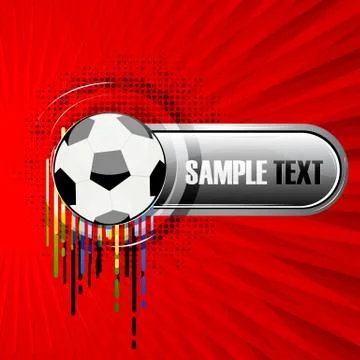 Abstract vector background with football Illustrazione stock