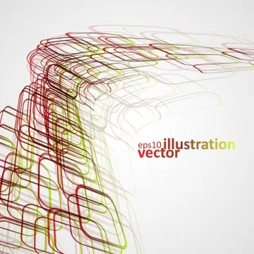 Abstract vector background, futuristic wavy illustration, colorful element eps10 Illustrazione stock