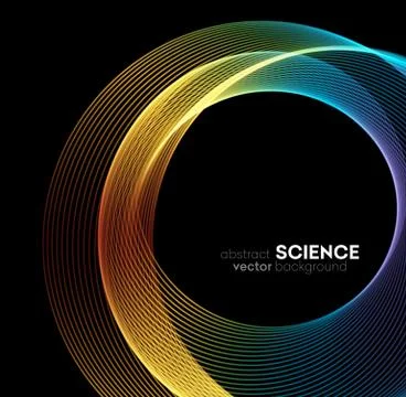 Abstract vector background, futuristic wavy Illustrazione stock